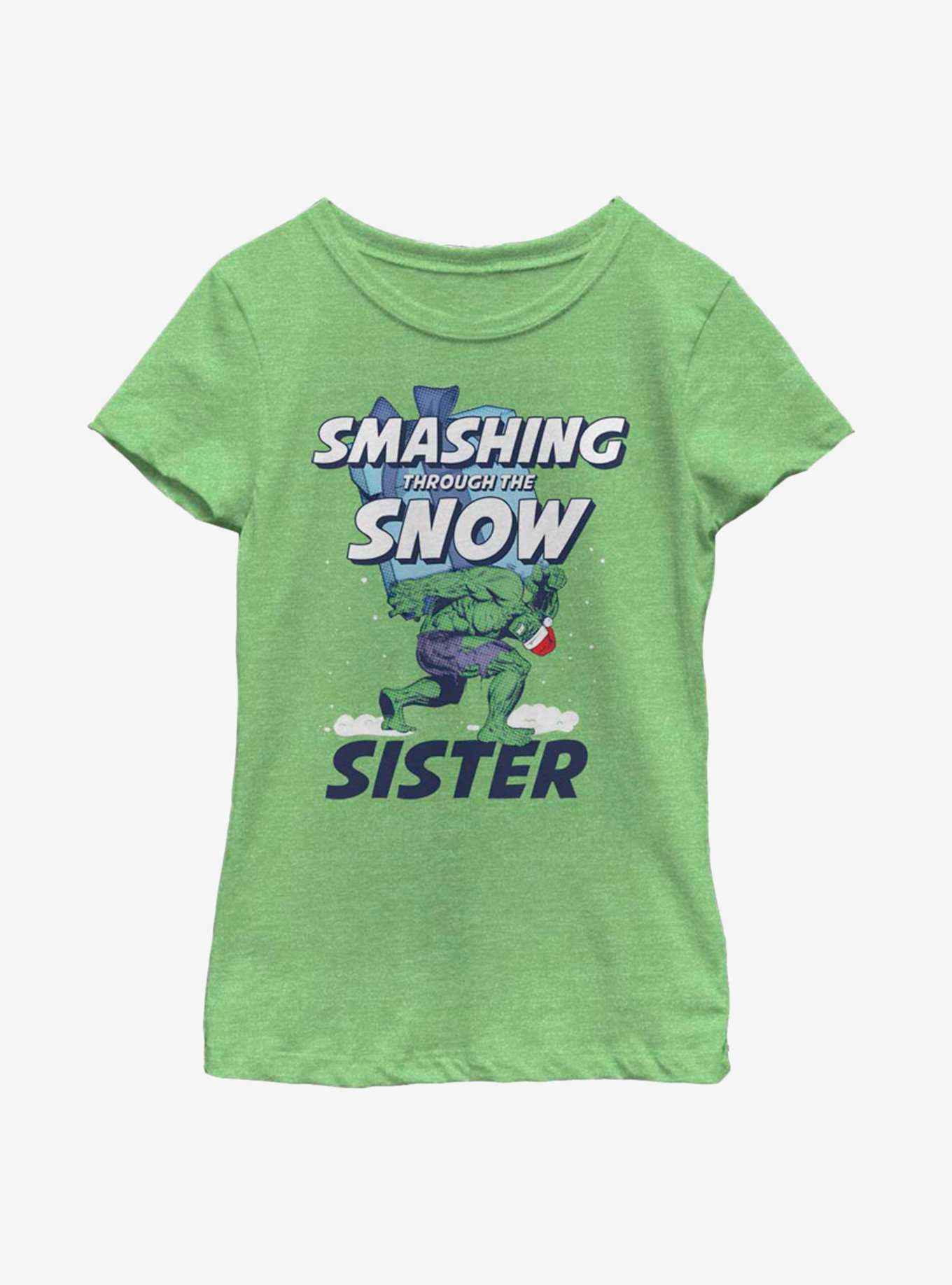 Marvel Hulk Smashing Snow Sister Youth Girls T-Shirt, , hi-res