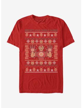 Marvel Iron Man Pixel Christmas Pattern T-Shirt, , hi-res