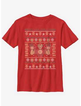 Marvel Iron Man Pixel Christmas Pattern Youth T-Shirt, , hi-res
