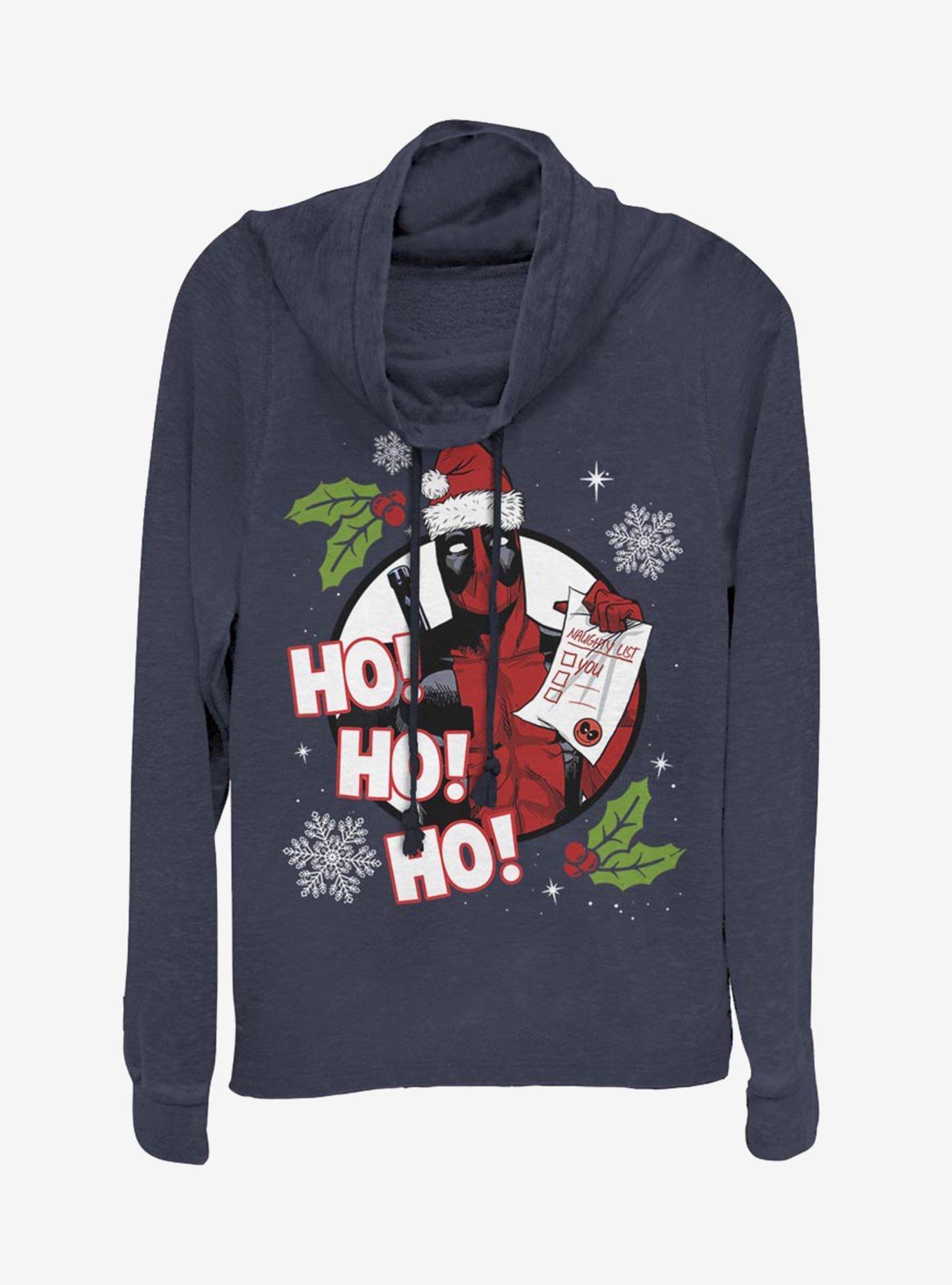 Marvel Deadpool List Cowlneck Long-Sleeve Womens Top, , hi-res