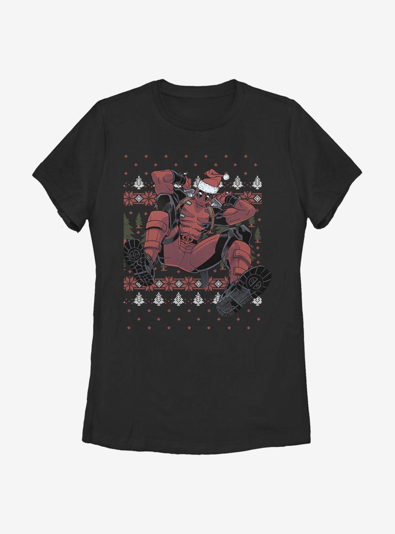 Marvel Deadpool Christmas Killer Christmas Pattern Womens T-Shirt, , hi-res