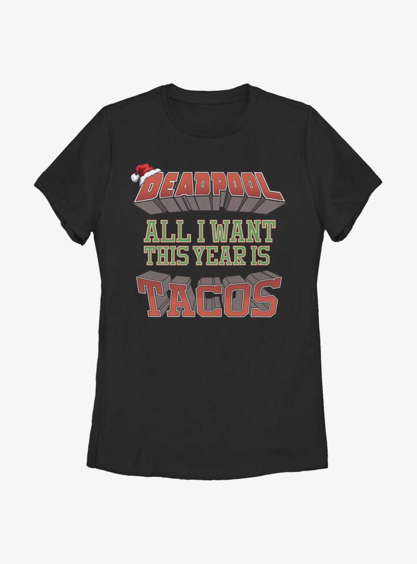Marvel Deadpool Tacos This Year Womens T-Shirt, , hi-res