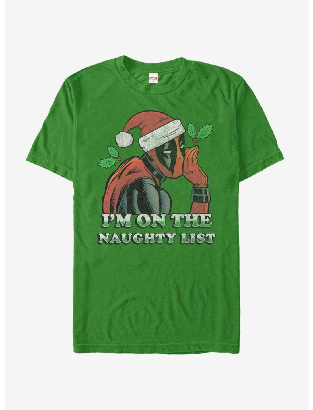 Marvel Deadpool On The Naughty List T-Shirt, KELLY, hi-res