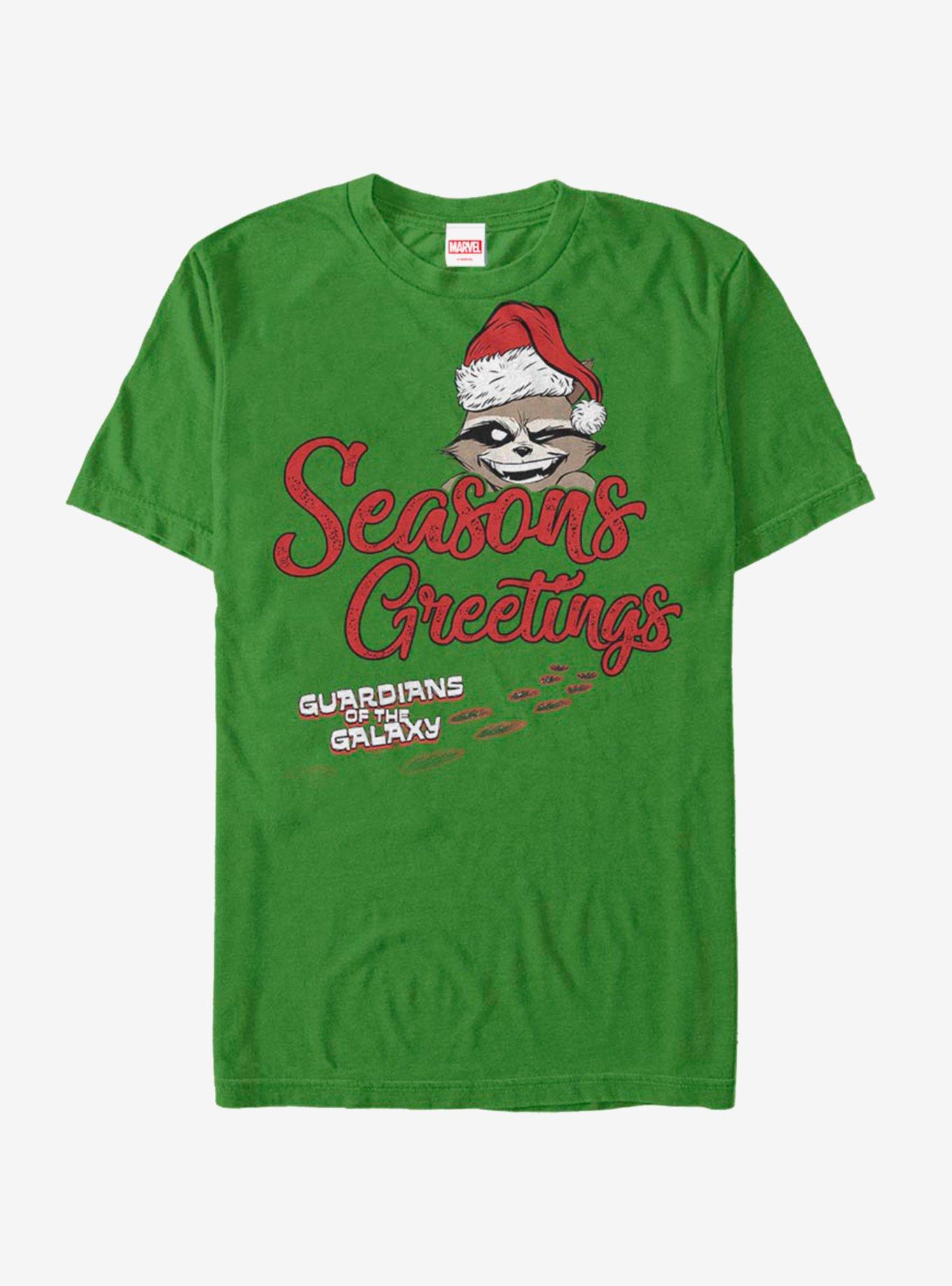 Marvel Guardians Of The Galaxy Rocket Seasons Greetings T-Shirt, , hi-res