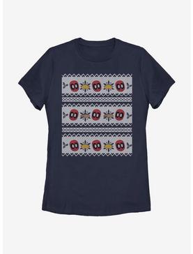 Marvel Deadpool Christmas Pattern Womens T-Shirt, , hi-res