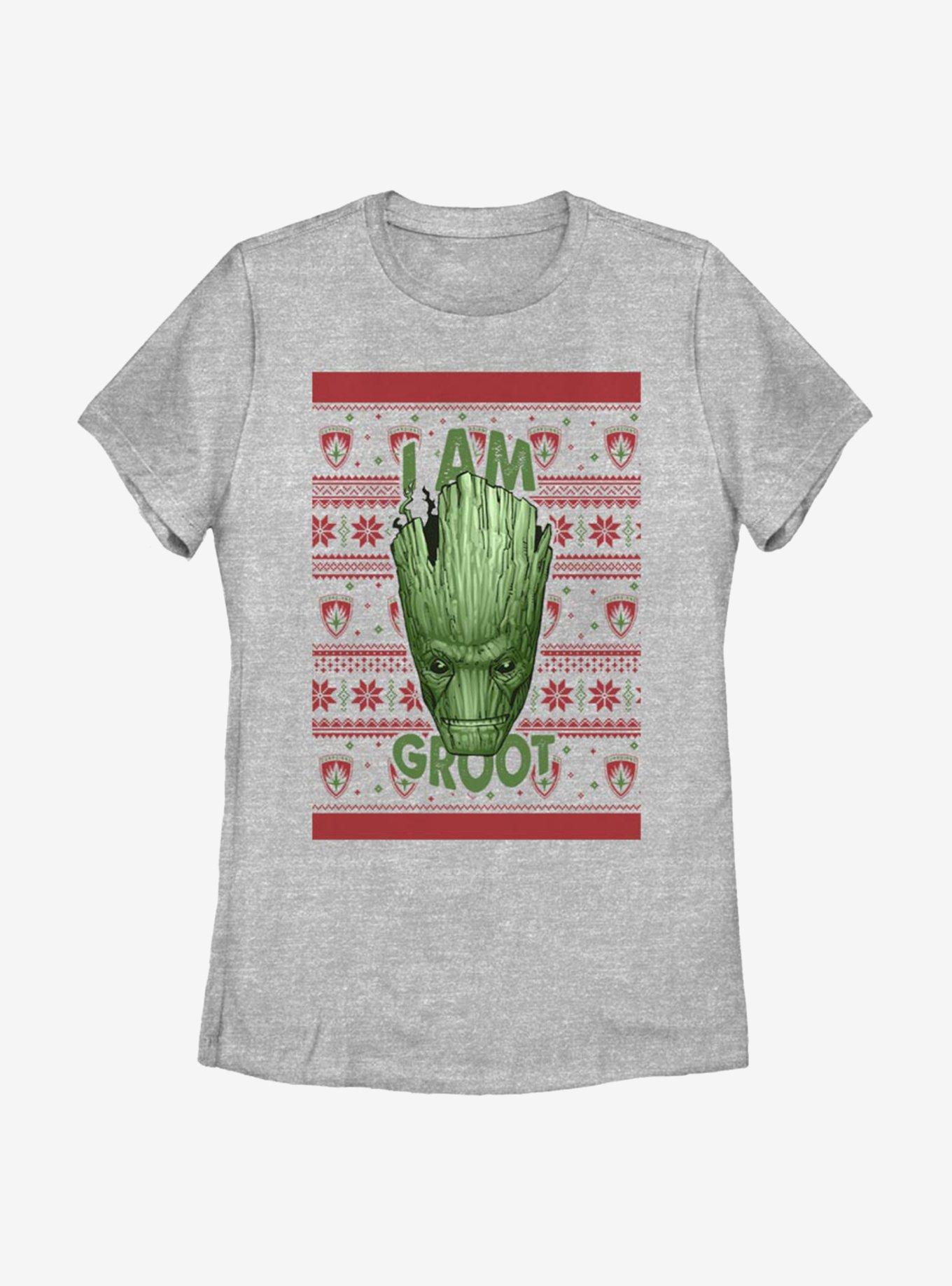Marvel Guardians Of The Galaxy Groot Christmas Pattern Womens T-Shirt, , hi-res