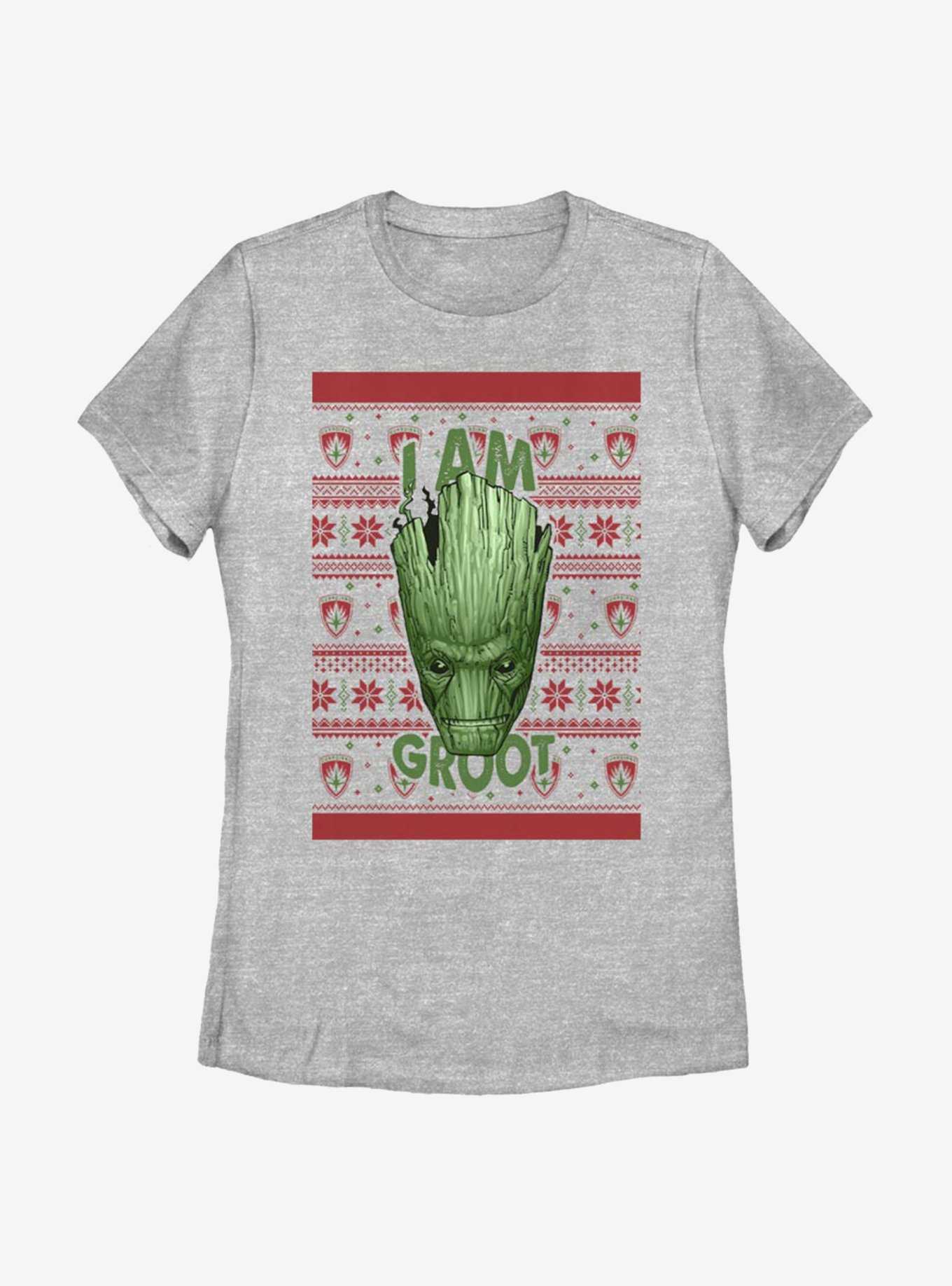 Marvel Guardians Of The Galaxy Groot Christmas Pattern Womens T-Shirt, , hi-res