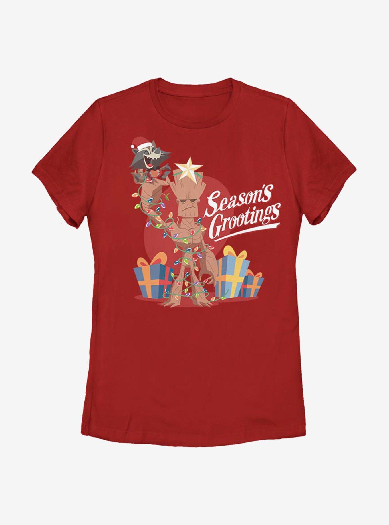 Marvel Guardians Of The Galaxy Seasons Grootings Womens T-Shirt, , hi-res