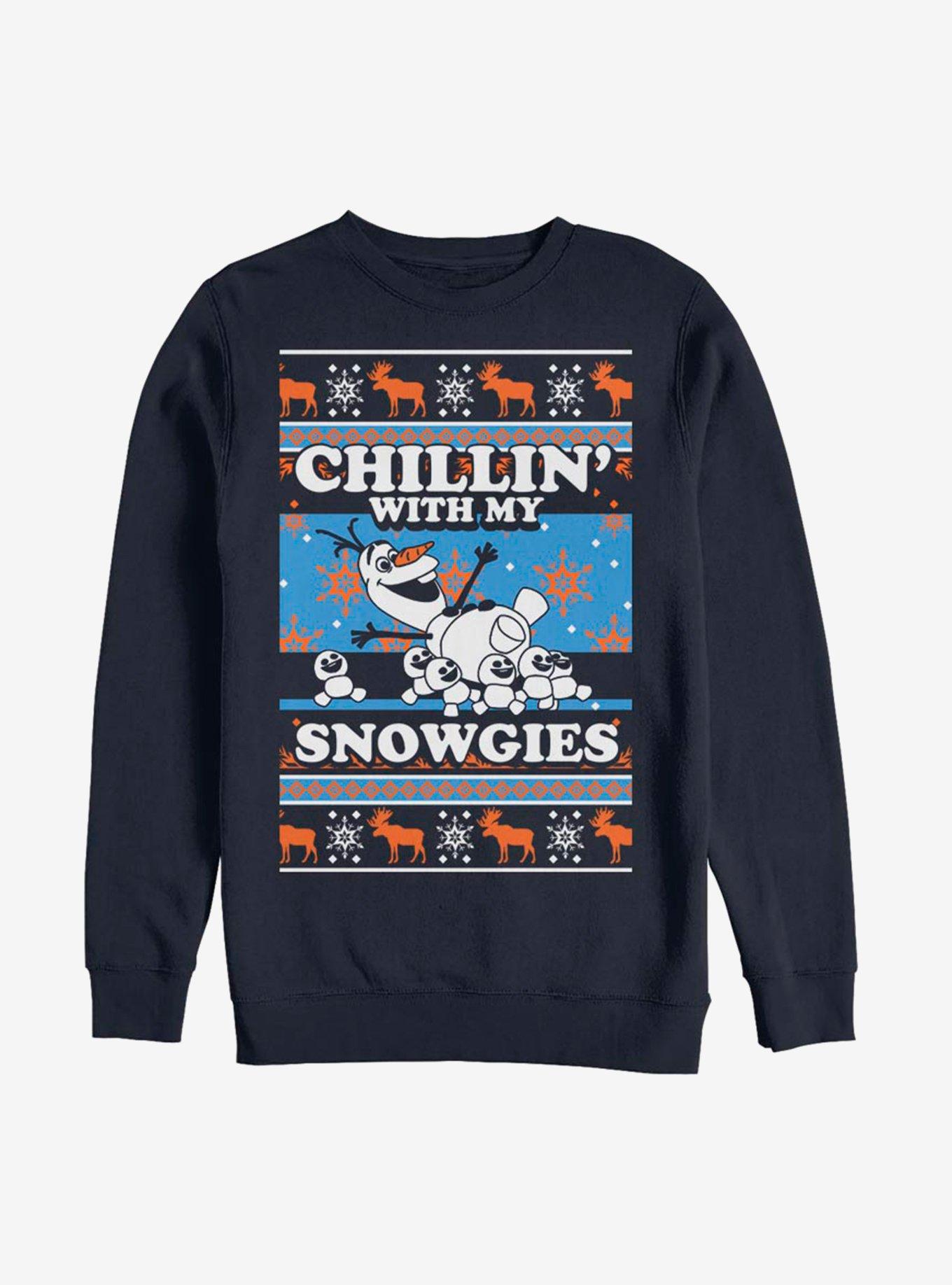 Disney Frozen Chest Olaf Chillin' Christmas Pattern Sweatshirt, , hi-res