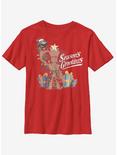 Marvel Guardians Of The Galaxy Seasons Grootings Youth T-Shirt, RED, hi-res