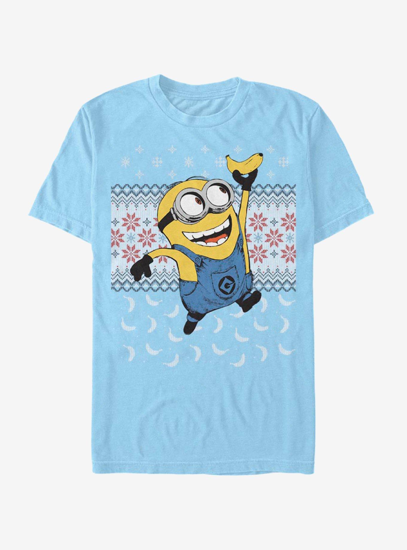 Despicable Me Minions Banana Christmas Pattern T-Shirt, , hi-res