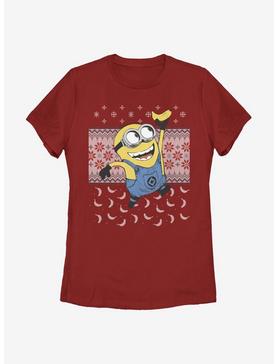 Plus Size Despicable Me Minions Banana Christmas Pattern Womens T-Shirt, , hi-res