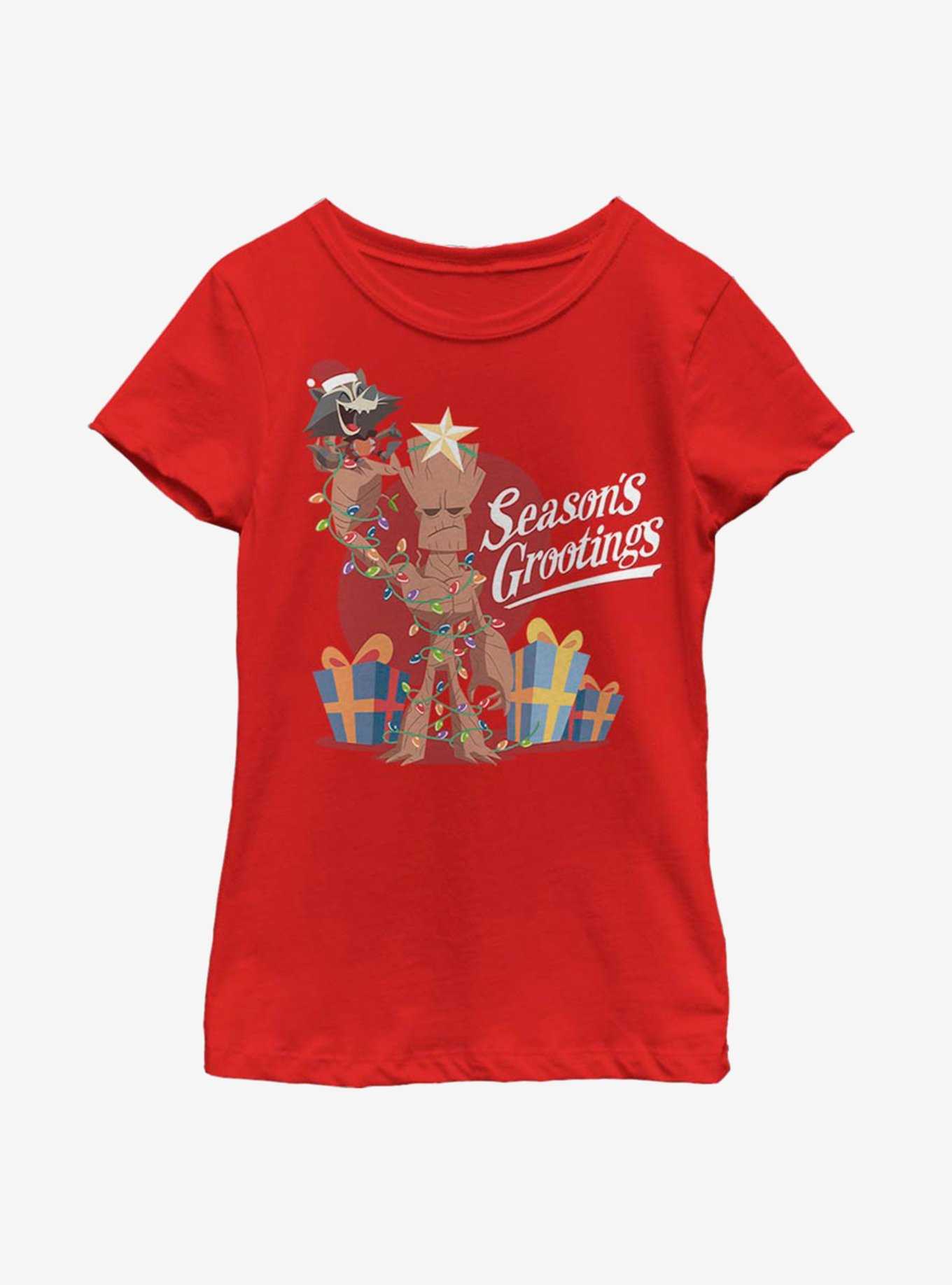 Marvel Guardians Of The Galaxy Seasons Grootings Youth Girls T-Shirt, , hi-res