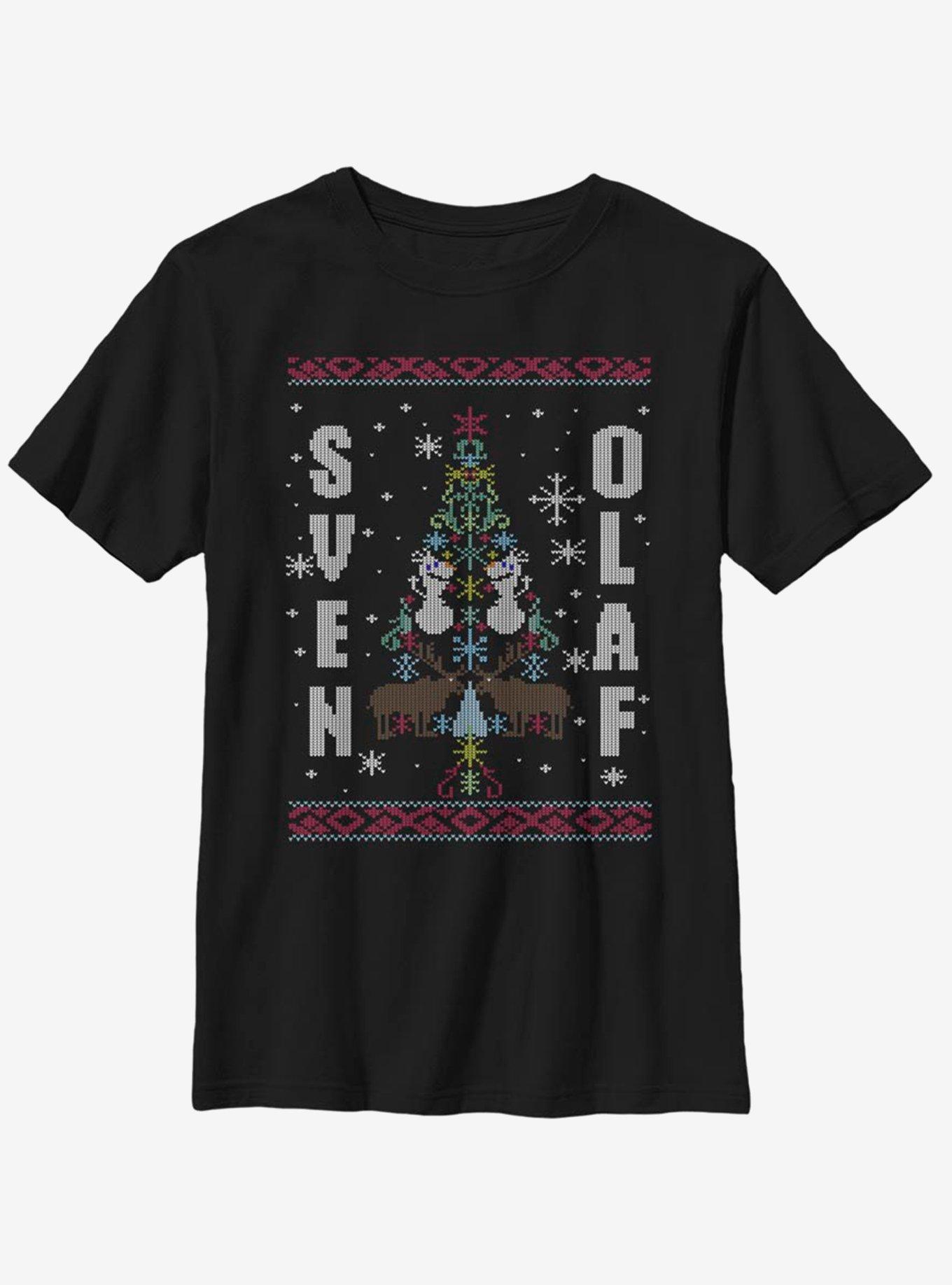 Disney Frozen Sven & Olaf Youth T-Shirt, BLACK, hi-res