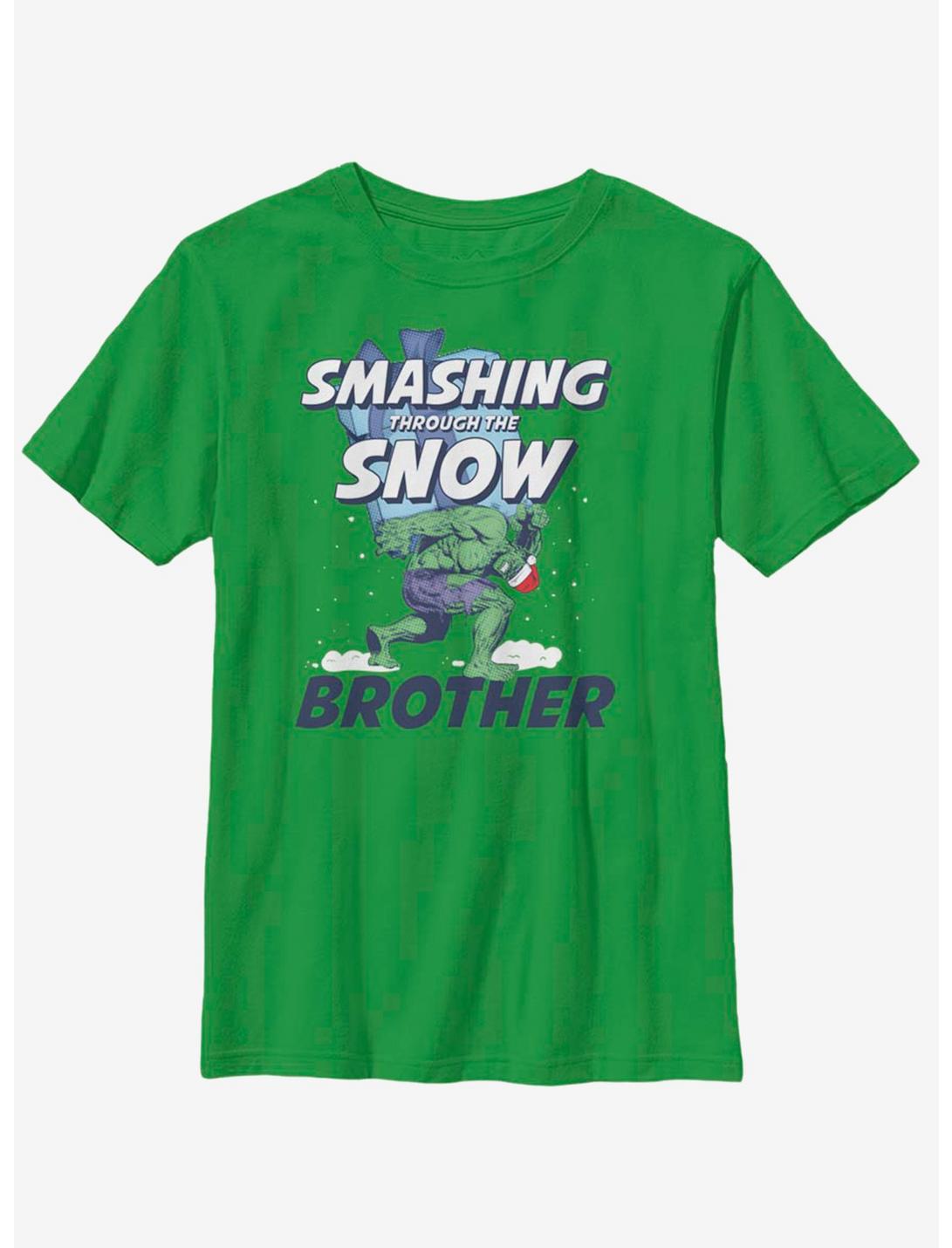 Marvel Hulk Smashing Snow Brother Youth T-Shirt, KELLY, hi-res