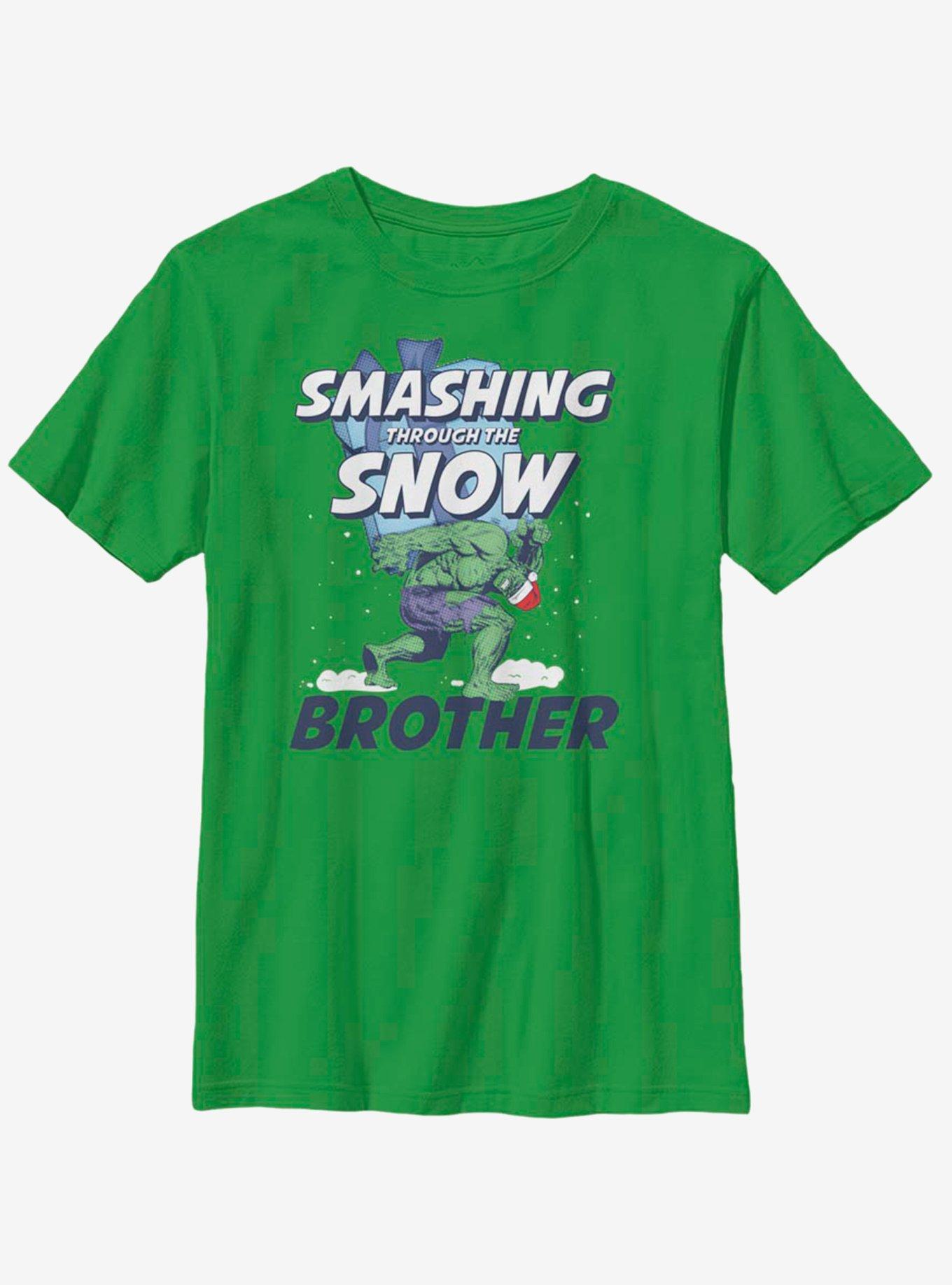 Marvel Hulk Smashing Snow Brother Youth T-Shirt, , hi-res
