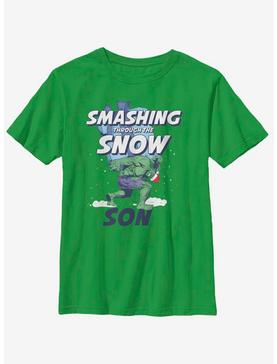 Marvel Hulk Smashing Snow Son Youth T-Shirt, , hi-res