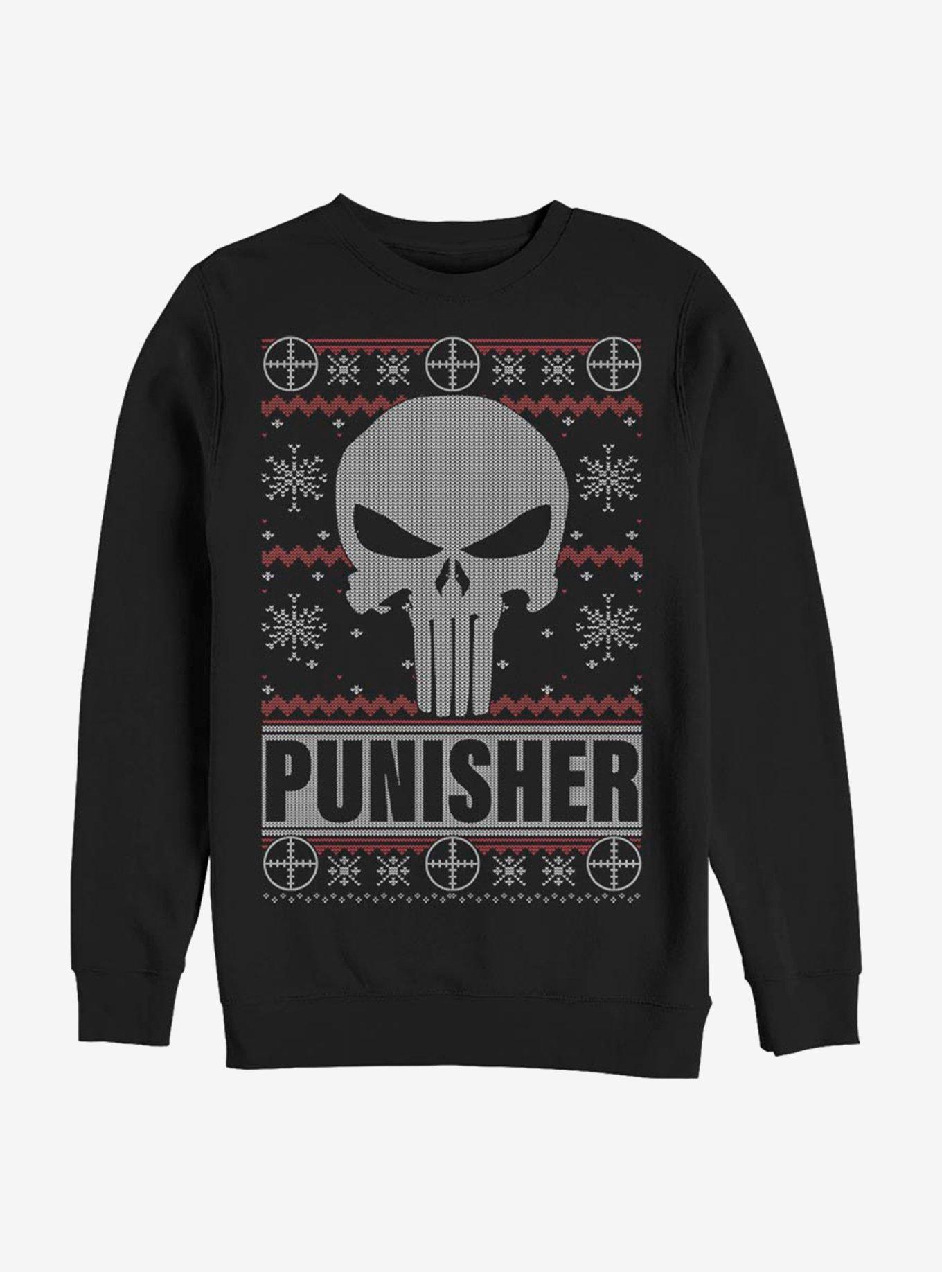 Marvel Punisher Christmas Pattern Sweatshirt, , hi-res