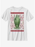 Marvel Guardians Of The Galaxy Groot Christmas Pattern Youth T-Shirt, WHITE, hi-res