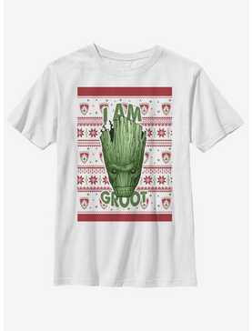 Marvel Guardians Of The Galaxy Groot Christmas Pattern Youth T-Shirt, , hi-res