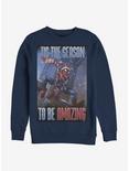 Marvel Spider-Man Amazing Season Spider Sweatshirt, NAVY, hi-res