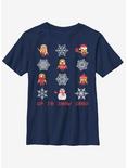 Despicable Me Minions Snowflake Snow Good Youth T-Shirt, NAVY, hi-res