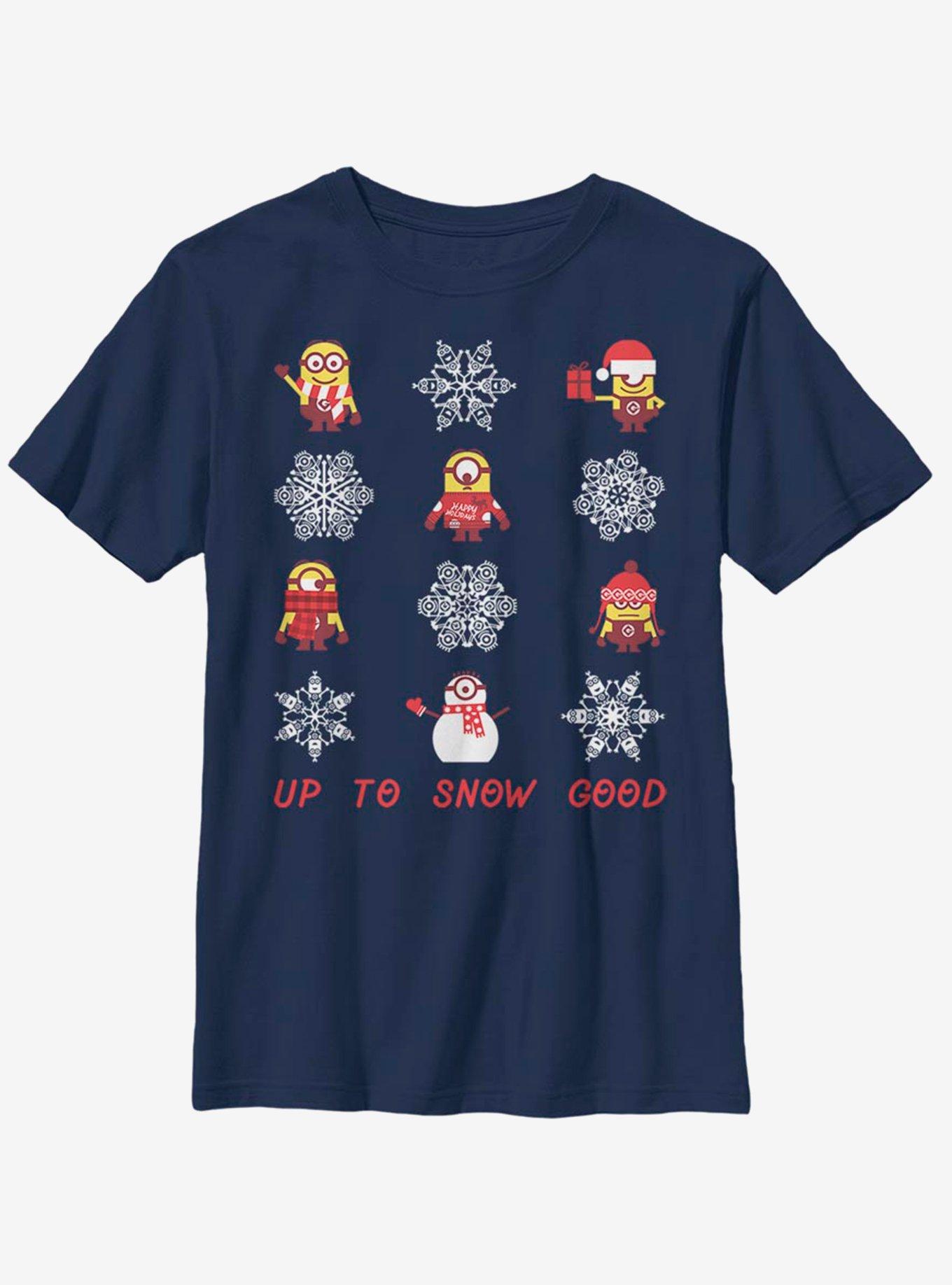 Despicable Me Minions Snowflake Snow Good Youth T-Shirt, , hi-res