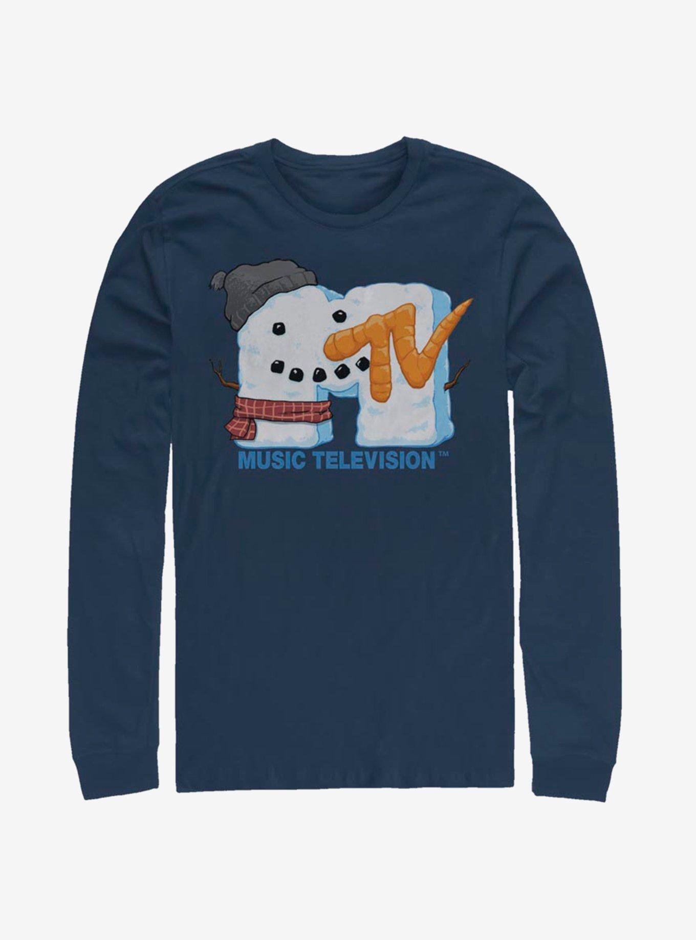 MTV Snowman Face Logo Long-Sleeve T-Shirt, , hi-res