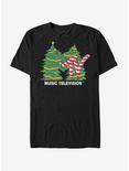 Plus Size MTV Christmas Tree Logo T-Shirt, BLACK, hi-res