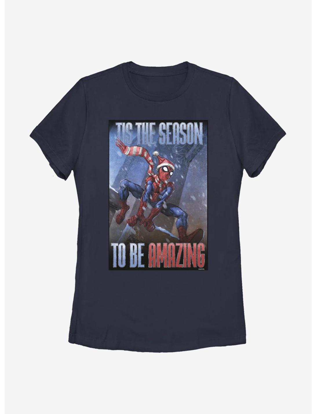 Marvel Spider-Man Amazing Season Spider Womens T-Shirt, NAVY, hi-res