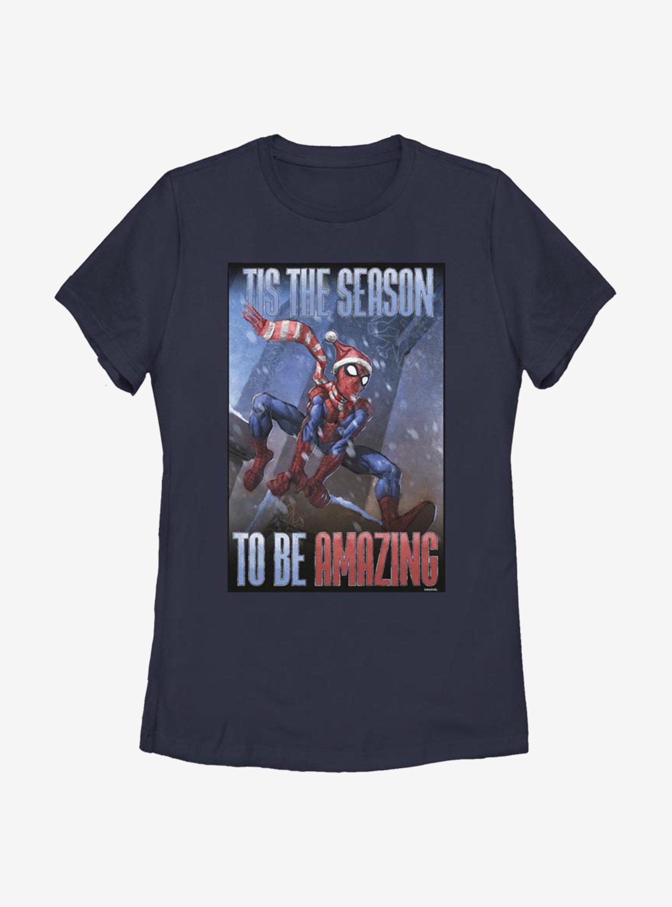 Marvel Spider-Man Amazing Season Spider Womens T-Shirt, NAVY, hi-res