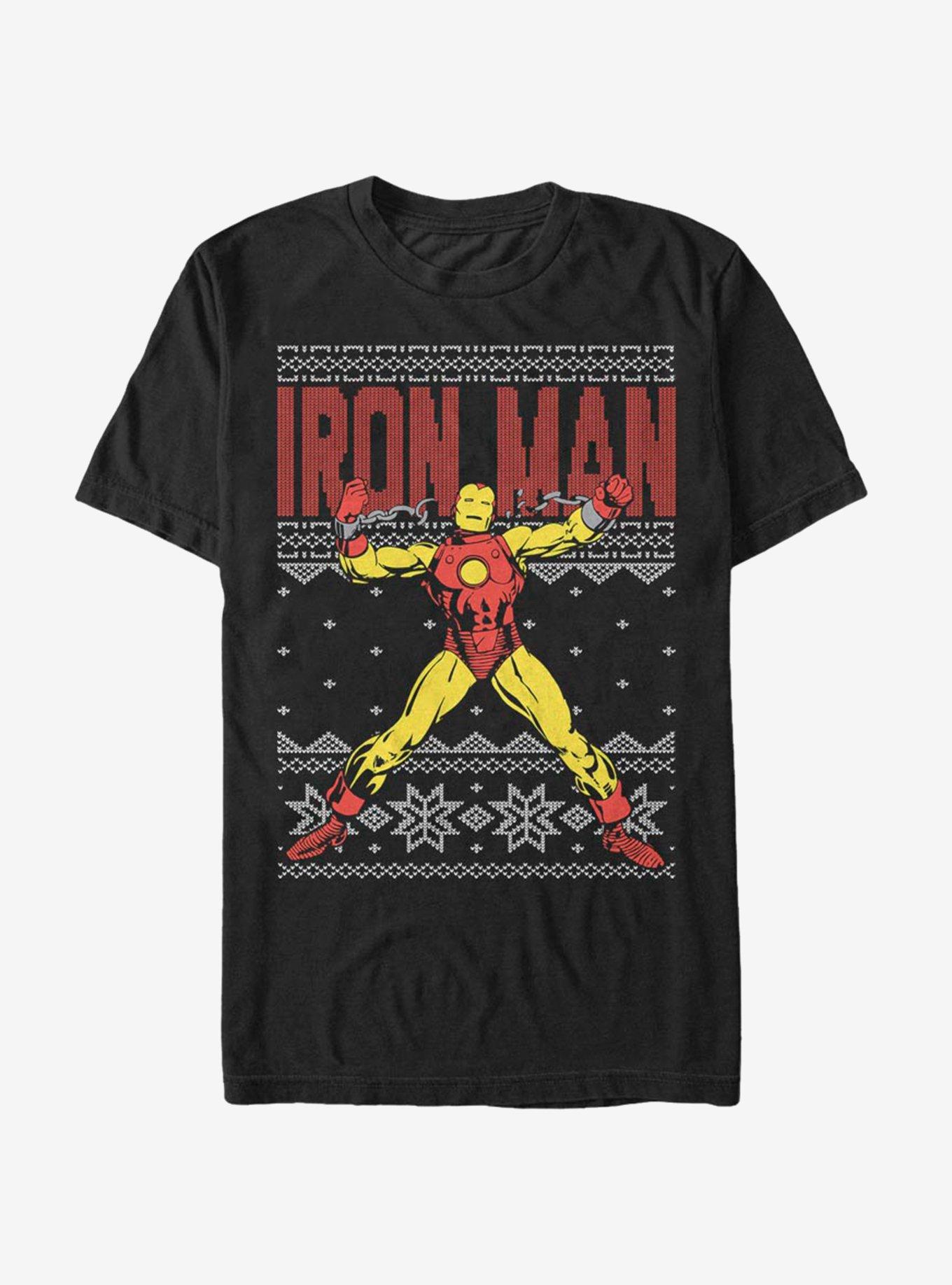 Marvel Iron Man Christmas Pattern T-Shirt, , hi-res