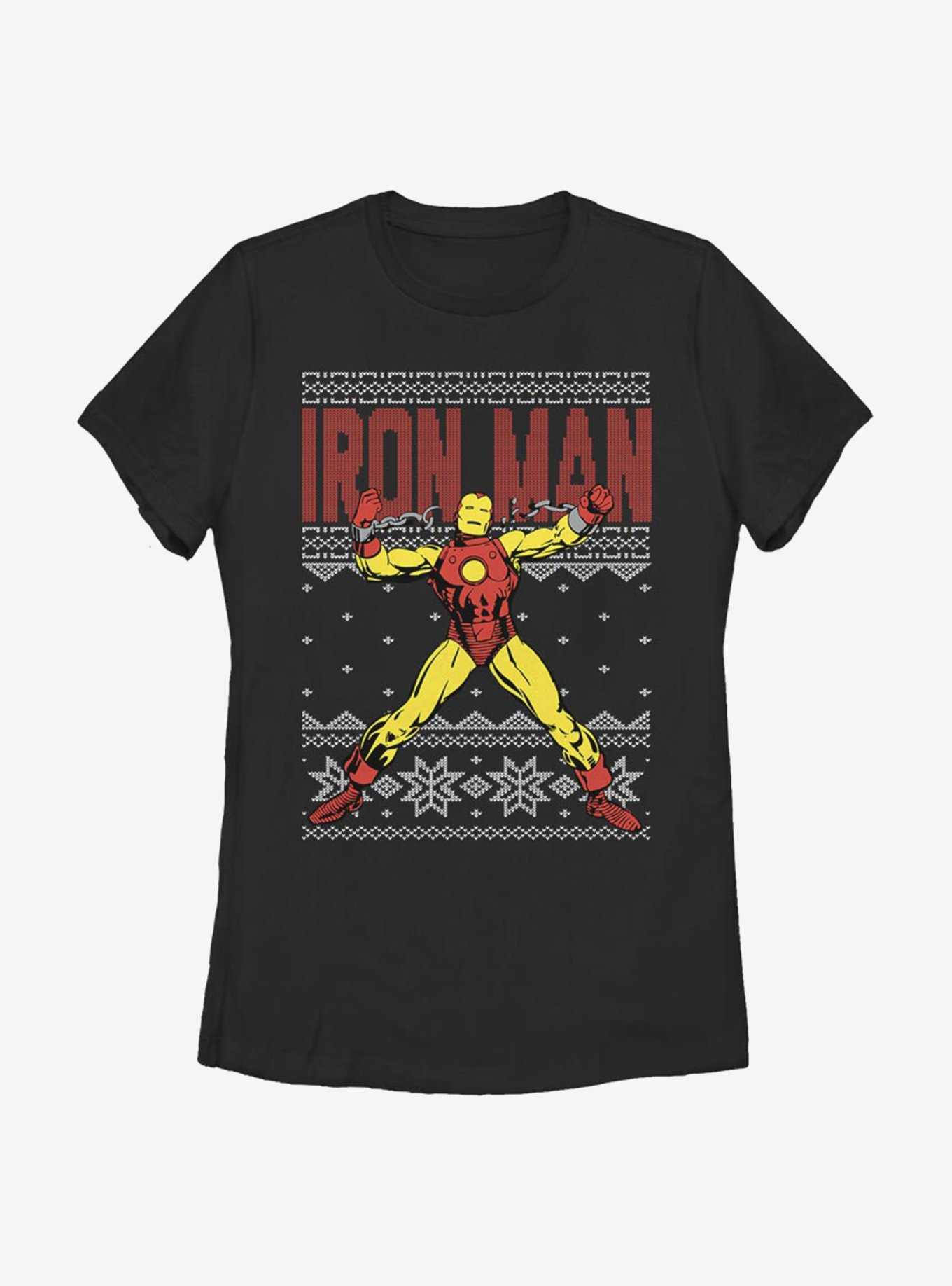 Marvel Iron Man Christmas Pattern Womens T-Shirt, , hi-res