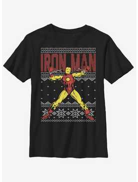 Marvel Iron Man Christmas Pattern Youth T-Shirt, , hi-res