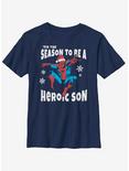 Marvel Spider-Man Heroic Son Youth T-Shirt, NAVY, hi-res