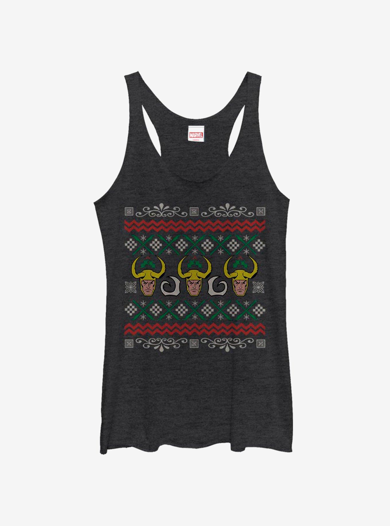 Marvel Loki Christmas Pattern Womens Tank Top, , hi-res