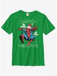 Marvel Spider-Man Happy Holidays Youth T-Shirt, KELLY, hi-res