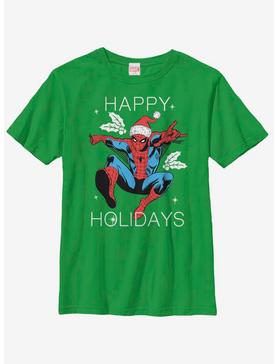 Marvel Spider-Man Happy Holidays Youth T-Shirt, , hi-res