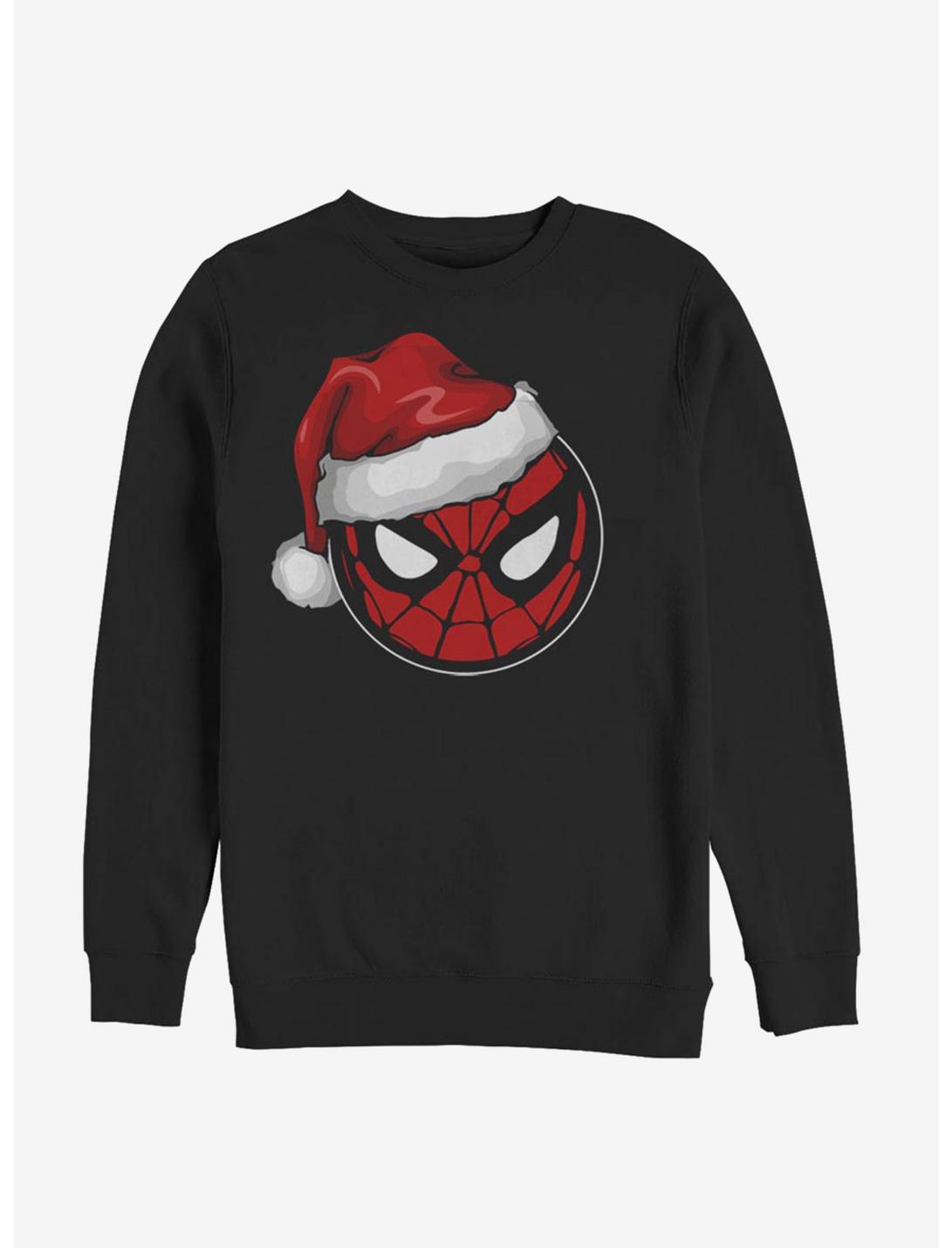 Marvel Spider-Man Spidey Santa Hat Sweatshirt, BLACK, hi-res