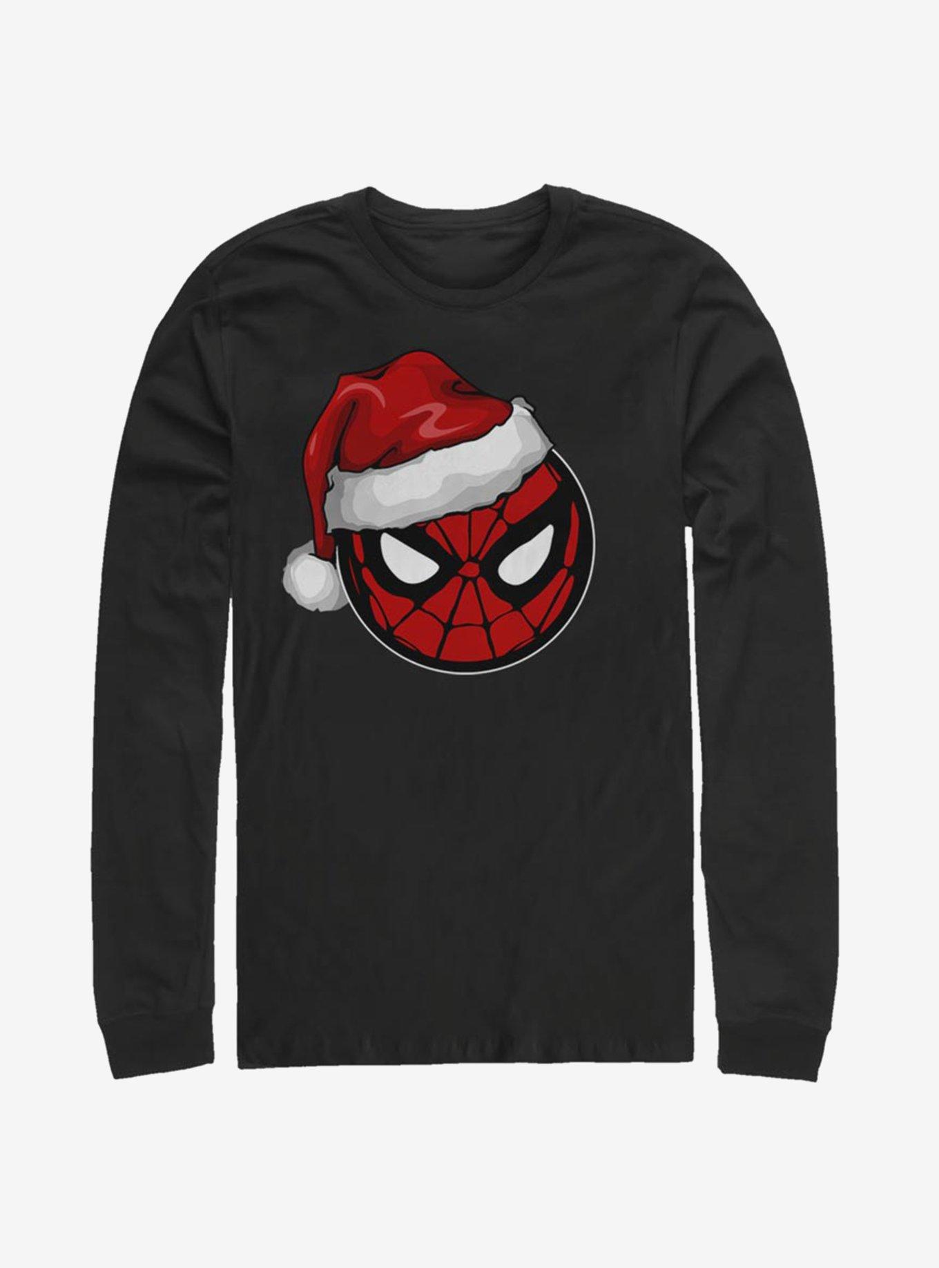 Marvel Spider-Man Spidey Santa Hat Long-Sleeve T-Shirt, , hi-res
