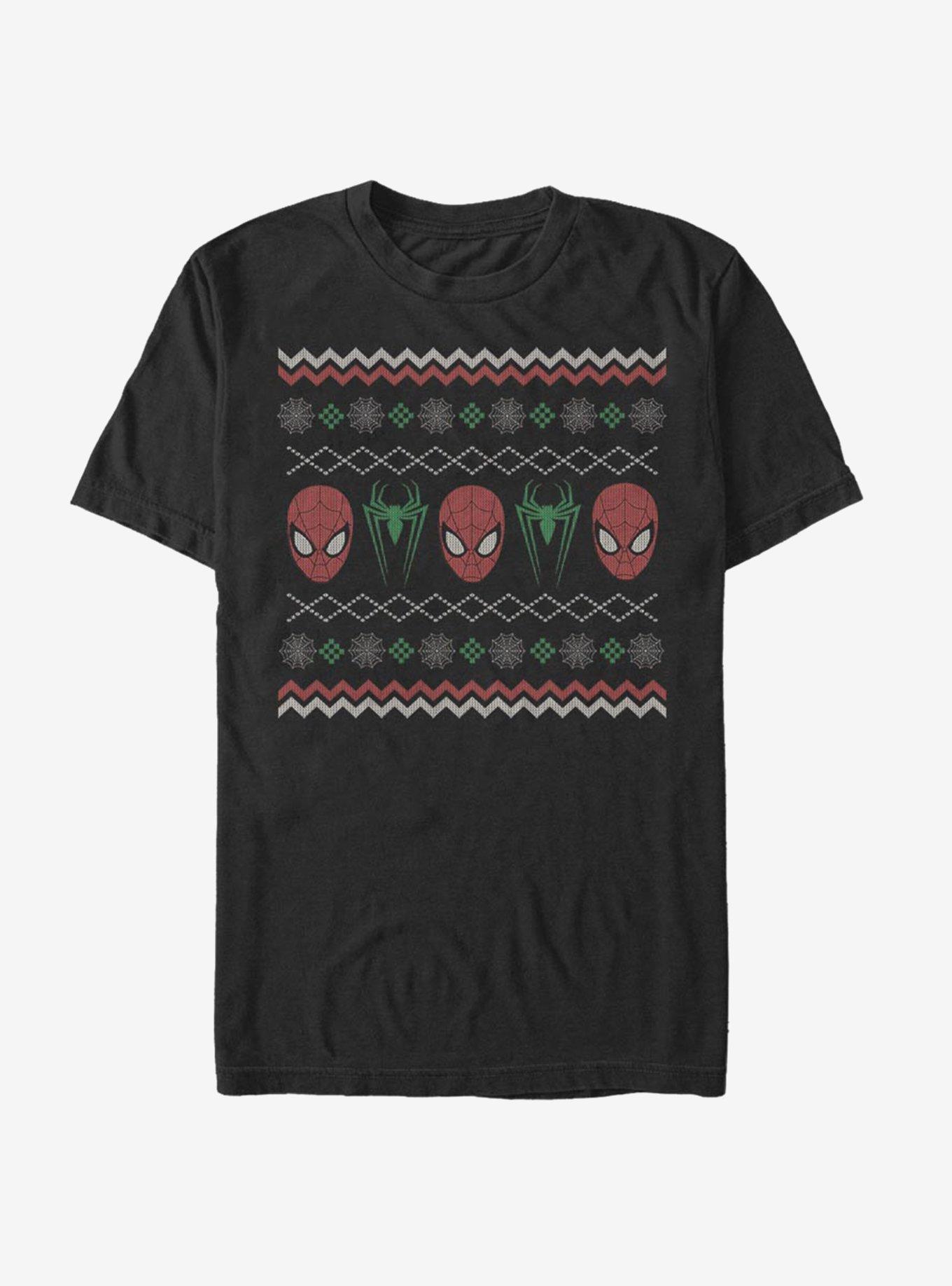 Marvel Spider-Man Spider Christmas Pattern T-Shirt, , hi-res