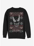 Marvel Venom Face Christmas Pattern Sweatshirt, BLACK, hi-res