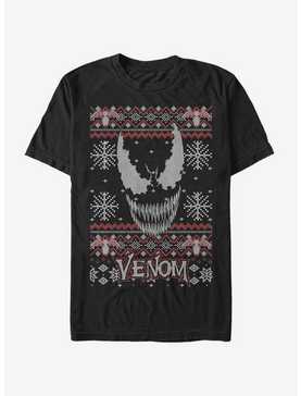Marvel Venom Face Christmas Pattern T-Shirt, , hi-res