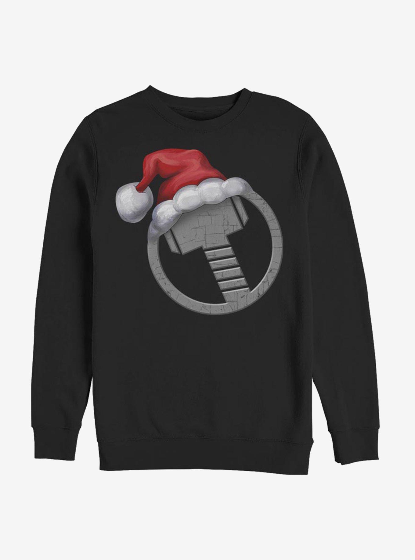 Marvel Thor Icon Holiday Hat Sweatshirt, BLACK, hi-res