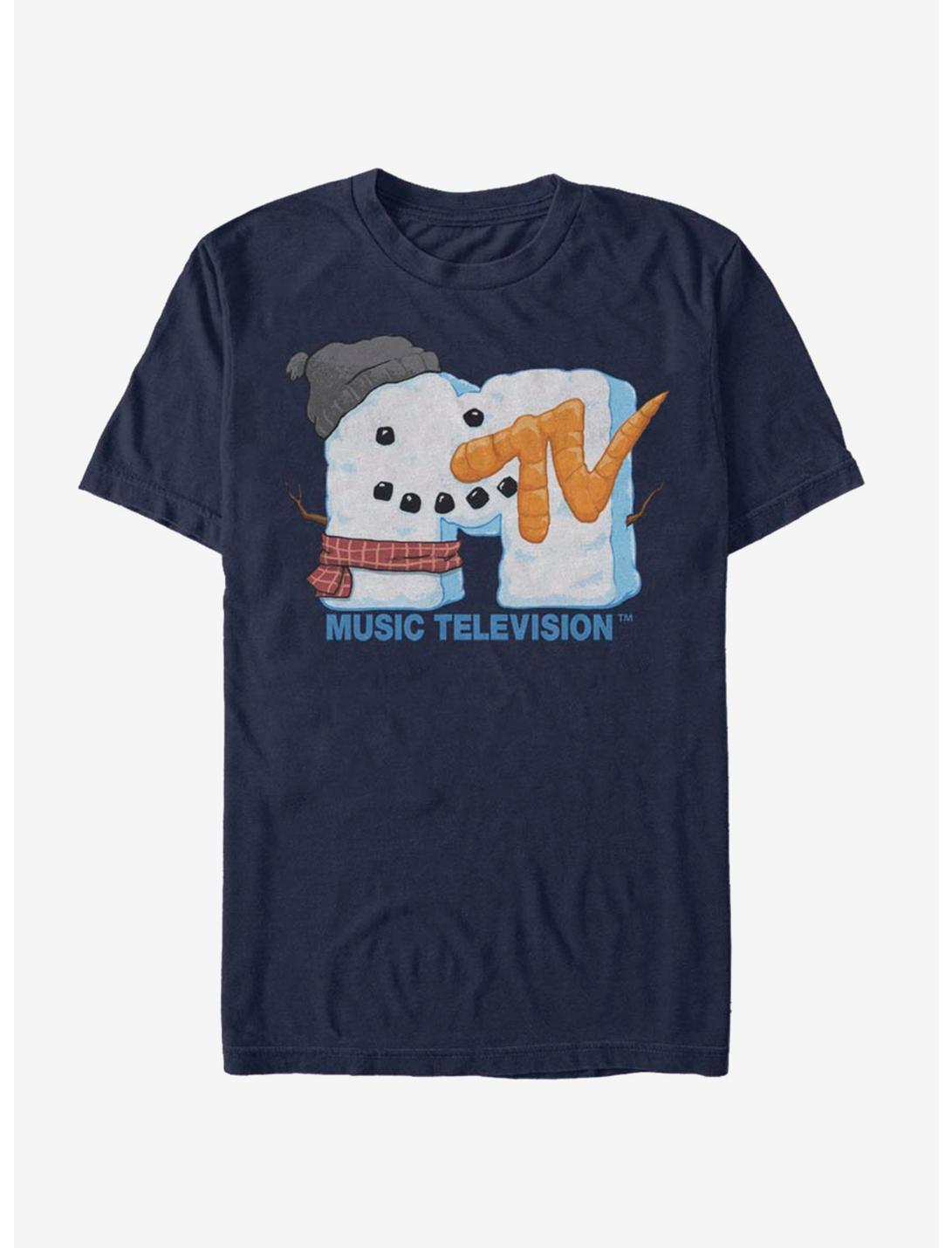 MTV Snowman Face Logo T-Shirt, NAVY, hi-res