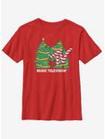 MTV Christmas Tree Logo Youth T-Shirt, RED, hi-res
