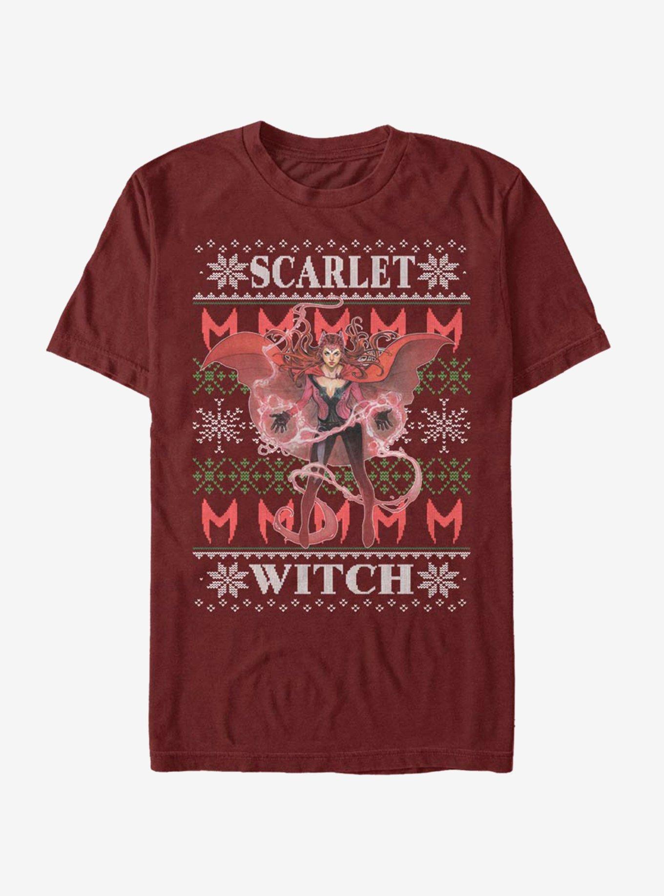Marvel X-Men Scarlet Witch Christmas Pattern T-Shirt, , hi-res