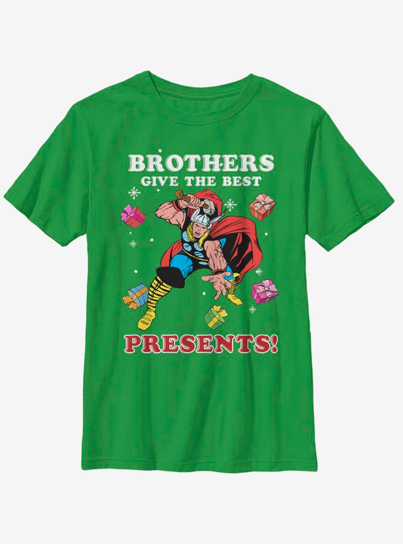 Marvel Thor Brothers Give The Best Presents Youth T-Shirt, , hi-res