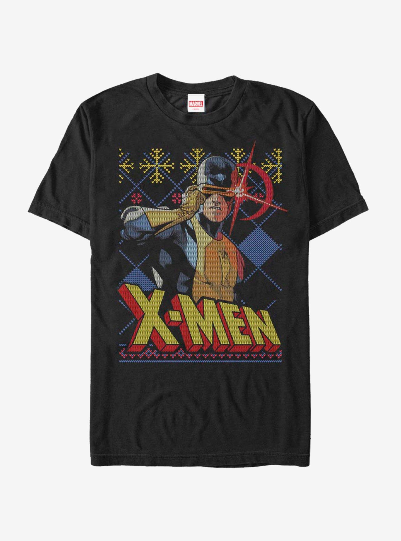 Marvel X-Men Cyclops Christmas Pattern T-Shirt, , hi-res