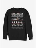 Nintendo Super Mario Happy Holidays Christmas Pattern Sweatshirt, BLACK, hi-res